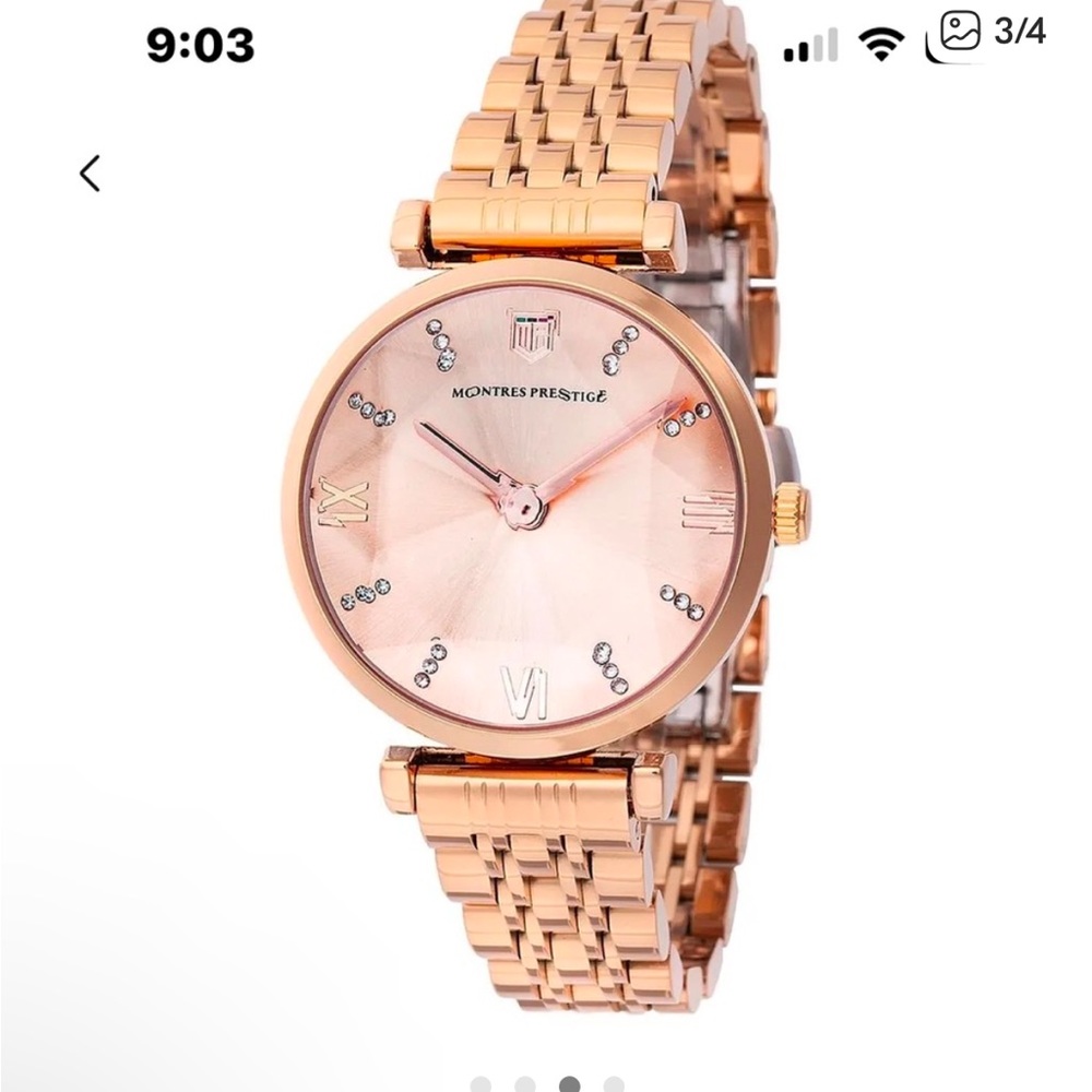 Rose gold women’s watch